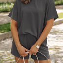  HIDDEN GEMS | Corded Knit Tee and Shorts Set