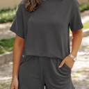  HIDDEN GEMS | Corded Knit Tee and Shorts Set