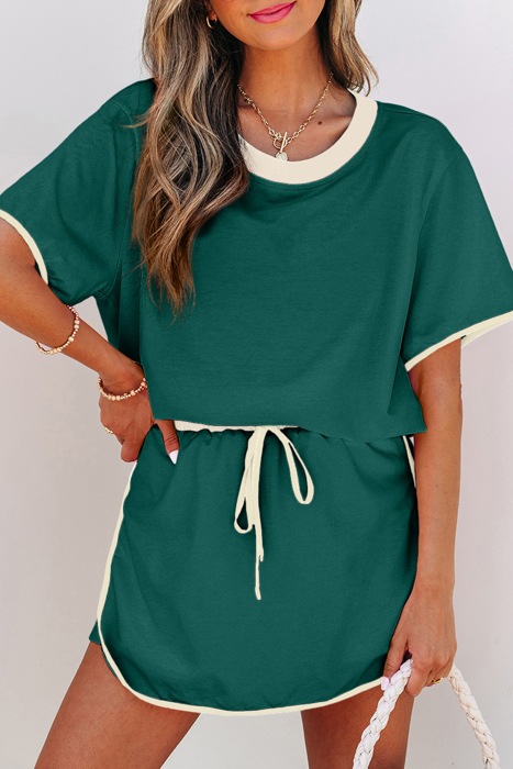 HIDDEN GEMS | Trendsetter Colorblock Tee & Skort Set