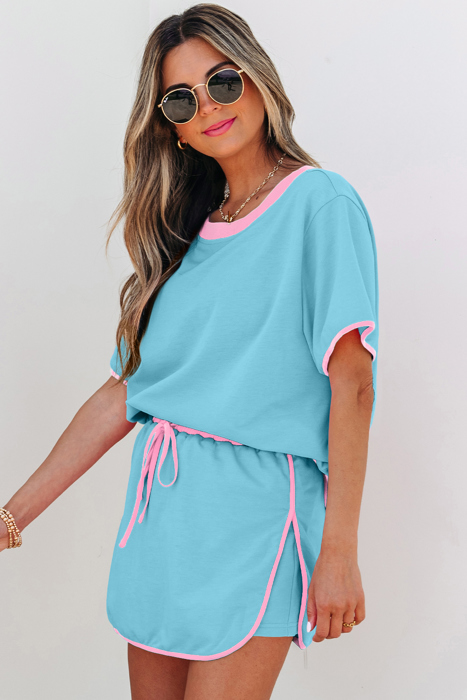 HIDDEN GEMS | Trendsetter Colorblock Tee & Skort Set