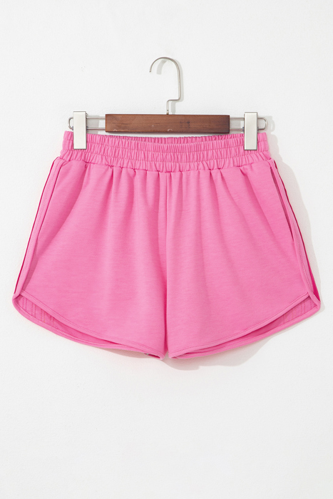 HIDDEN GEMS | Colorblock Stripe Elastic Waist Shorts