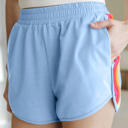  HIDDEN GEMS | Colorblock Stripe Elastic Waist Shorts