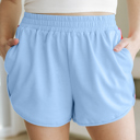  HIDDEN GEMS | Colorblock Stripe Elastic Waist Shorts