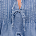  HIDDEN GEMS | Denim Daze Bow Tie Pleated Top