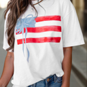  HIDDEN GEMS | Iconic Bow USA Flag Tee