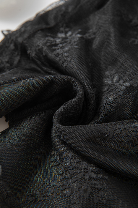 HIDDEN GEMS | Lace Mesh Sheer Long Sleeve Blouse