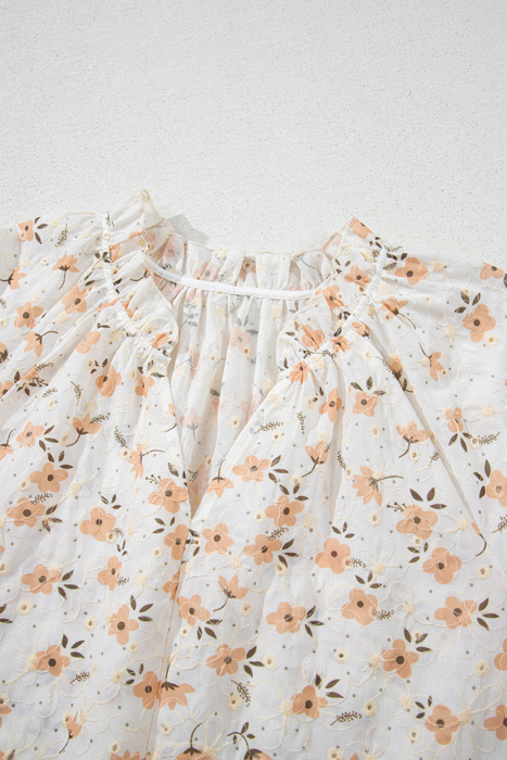 HIDDEN GEMS | Charming Floral Embroidered Blouse