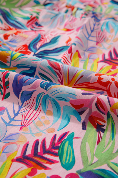 Tropical Days Floral Ruffle Blouse