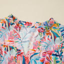  Tropical Days Floral Ruffle Blouse