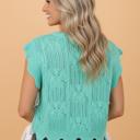  Sweet Scallop Pointelle Knit Sweater Tee