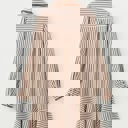  Coastal Stripe Embroidered Ruffle Hem Dress