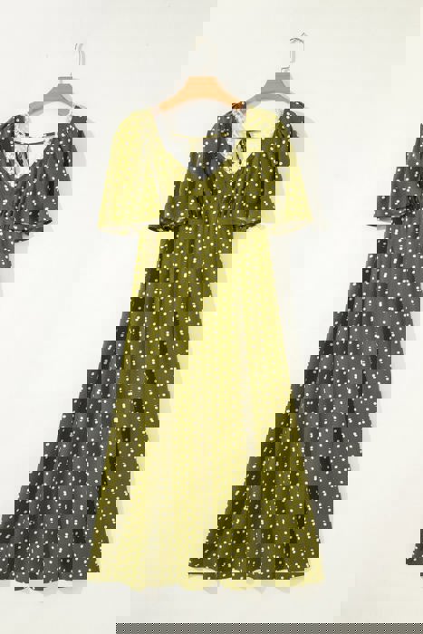 Sunseeker Polka Dot Smocked Maxi Dress