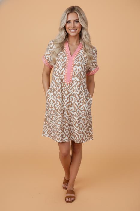 Desert Trails Abstract Colorblock Mini Dress