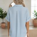  Denim Days Striped Button-Up Top