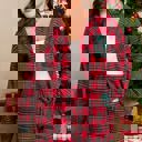  Clearance! Plus Size Christmas Plaid Pajama Set