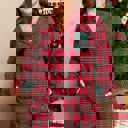  Clearance! Plus Size Christmas Plaid Pajama Set