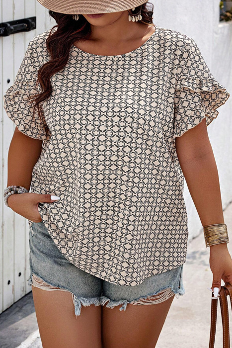 HIDDEN GEMS | Plus Size Gorgeous Geometric Blouse