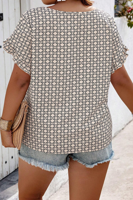 HIDDEN GEMS | Plus Size Gorgeous Geometric Blouse