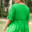  HIDDEN GEMS | Plus Size Eyelet Embroidered Babydoll Blouse