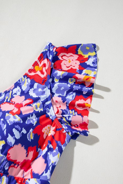 SALE! Plus Size Floral V-Neck One Piece Swimwear