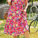  HIDDEN GEMS | Plus Size Colorful Blossoms Floral Midi Dress