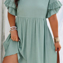  HIDDEN GEMS | Plus Size Lovely Ruffle Sleeve Dress