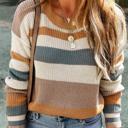  HIDDEN GEMS Caitlyn Colorful Stripe Sweater