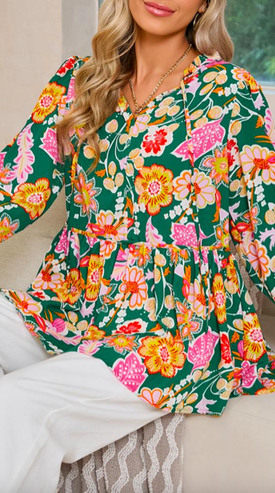 The Juliet Floral Shirred Blouse