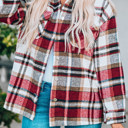  HIDDEN GEMS | Plaid Chest Pocket Buttoned Shacket