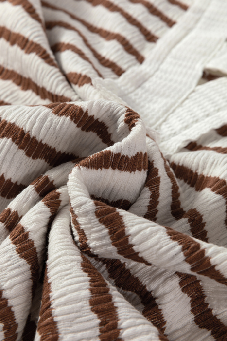HIDDEN GEMS | Stripe Hooded Long Sleeve Top