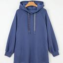  HIDDEN GEMS | Solid Fleece Lined Drawstring Hoodie