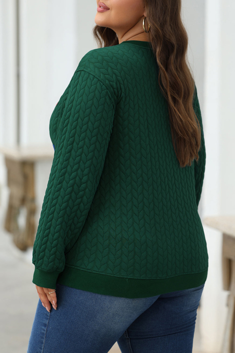 HIDDEN GEMS | Merry And Bright Cable Knit Sweatshirt