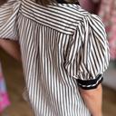  Penelope Stripe Puff Sleeve Top