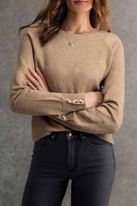 HIDDEN GEMS | Buttoned Long Sleeve Sweater