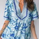  Charisse Floral Scalloped Trim Top