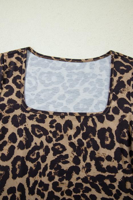 Evelyn Printed Square Neck Fitted Top