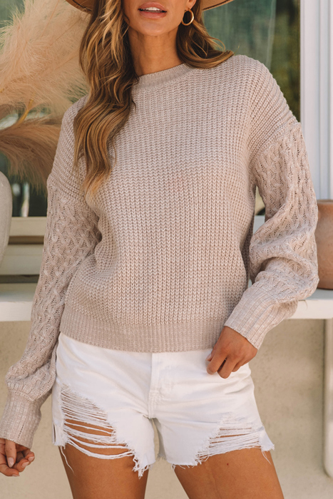 HIDDEN GEMS | Cable Knit Drop Shoulder Sweater