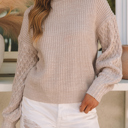 HIDDEN GEMS | Cable Knit Drop Shoulder Sweater