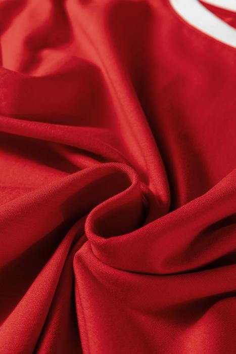 HIDDEN GEMS | Varsity Stripe Crewneck Long Sleeve Top