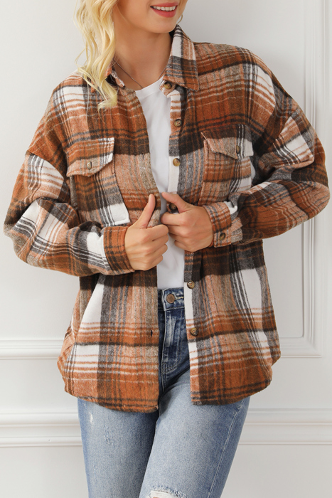 HIDDEN GEMS | Plaid Flap Pocket Shacket