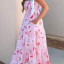  HIDDEN GEMS | Floral Tied Straps Maxi Dress