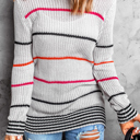  HIDDEN GEMS | Stripe Ribbed Knit Sweater
