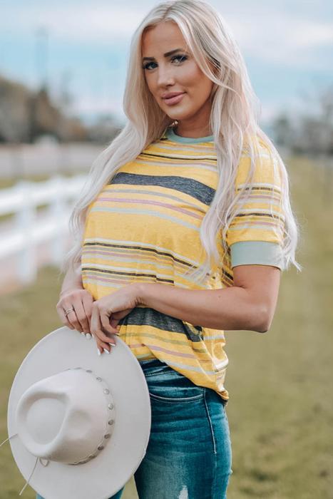 Sunny Days Multicolor Stripe Top