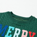  HIDDEN GEMS | Merry And Bright Cable Knit Sweatshirt