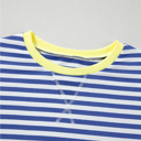  HIDDEN GEMS | Stripe Contrast Trim Sweatshirt