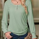  HIDDEN GEMS | Solid Drawstring Side Henley Top