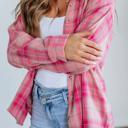  HIDDEN GEMS | Plaid Button-Up Long Sleeve Pocketed Shirt