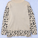  HIDDEN GEMS | Leopard Colorblock Mock Neck Sweater