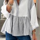  Sail Away Stripe Gauze Blouse