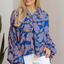  HIDDEN GEMS | Floral Batwing Sleeve Buttoned Shirt